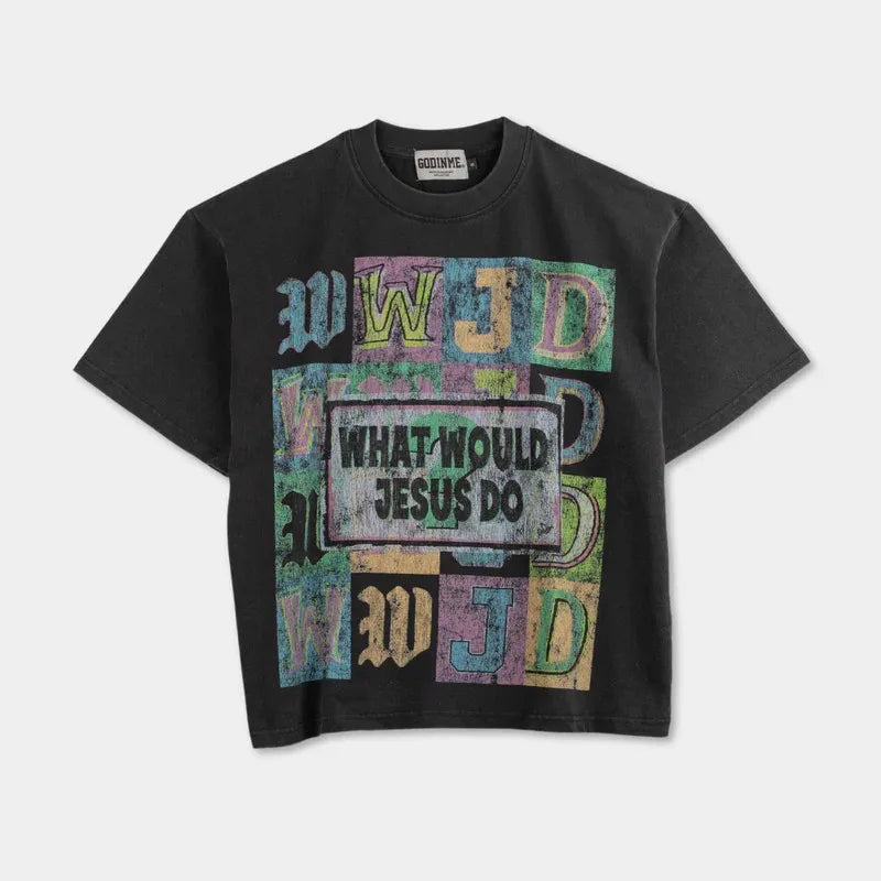 Y2K Classic Retro Clothing Summer Men Women Harajuku Letter Graphic Print Oversized T Shirt Goth Cotton Round Neck Short Sleeves