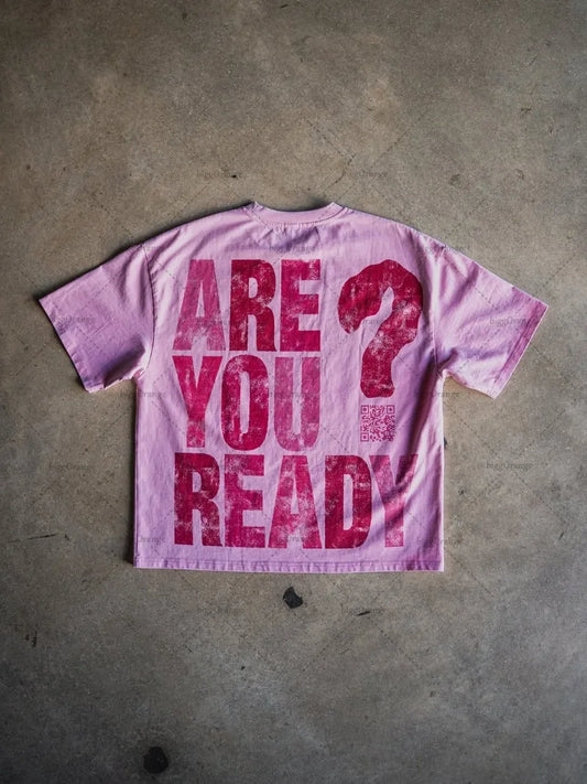 2025 American Retro Harajuku Letter Print Oversized T-shirt Women Trendy Y2K Streetwear Hip-hop Casual Loose Round Neck Top Men