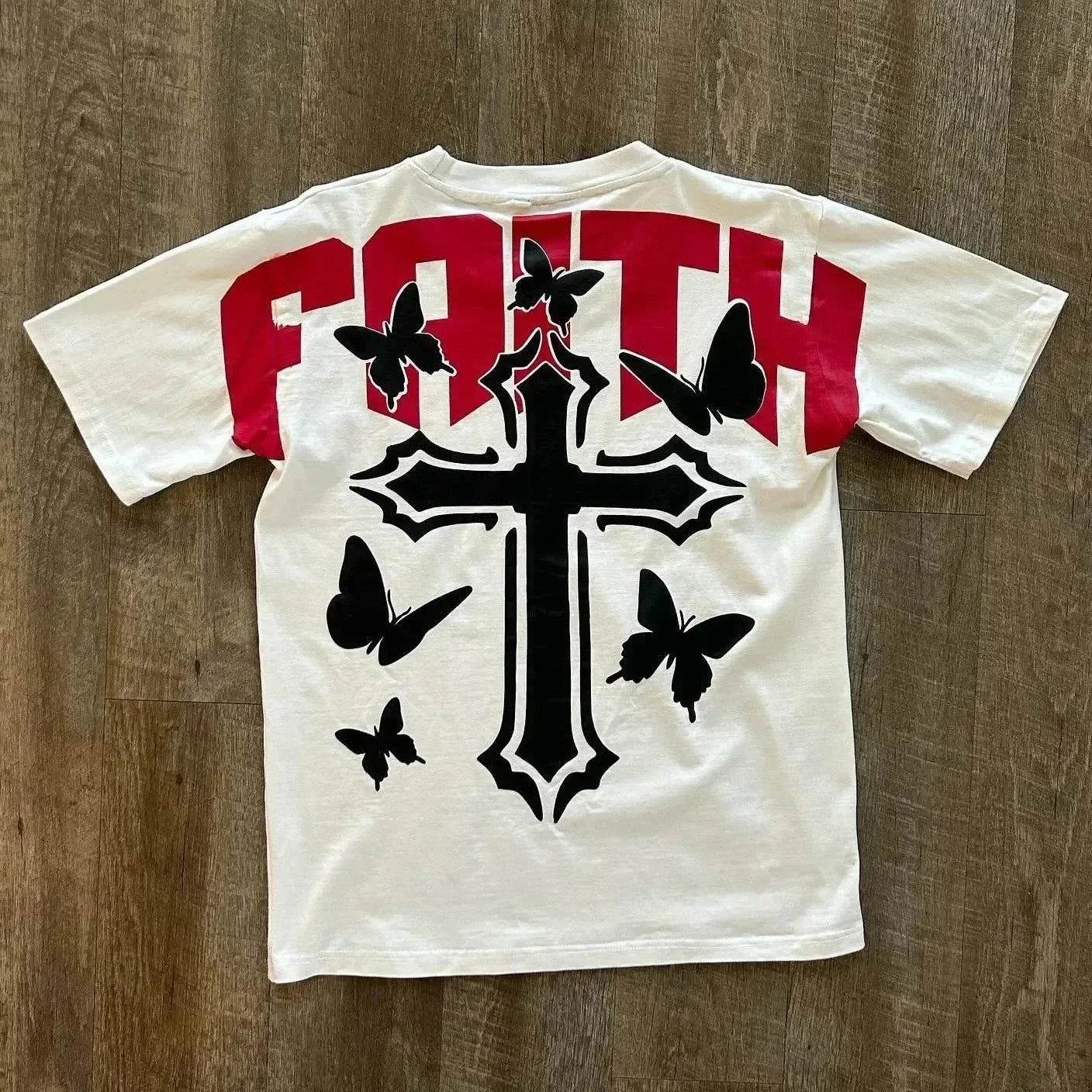 Streetwear Y2K Cross Faith Graphic T-Shirt
